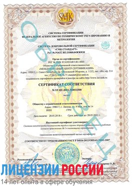 Образец сертификата соответствия Краснодар Сертификат OHSAS 18001