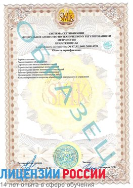 Образец сертификата соответствия (приложение) Краснодар Сертификат ISO 14001